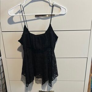 Elegant Black Lace Women's Top